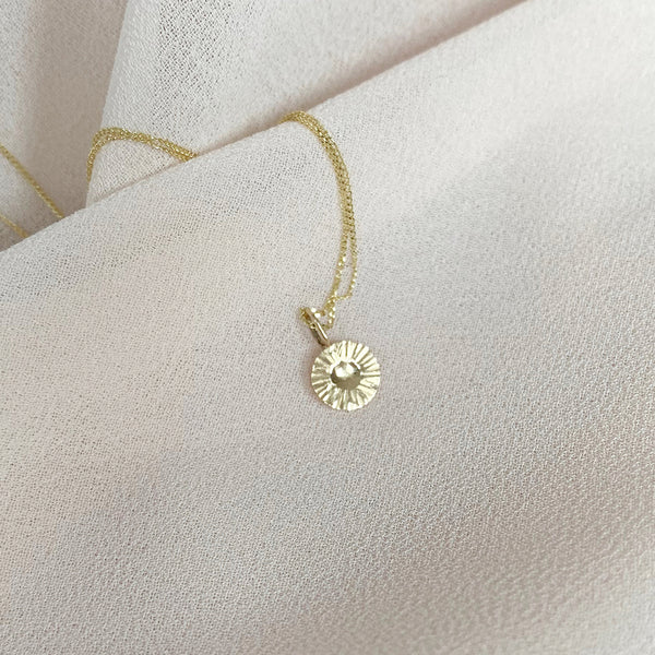 Mixed metals sun and moon friendship necklace set