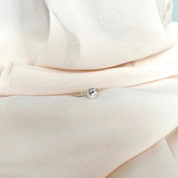 Silver sun ring