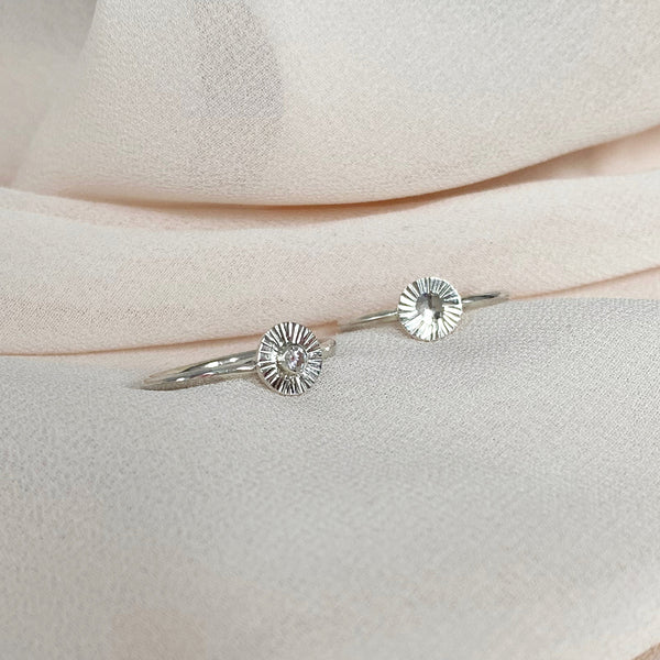 Silver sun ring