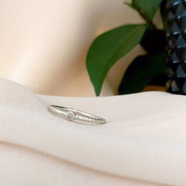 Cicee moissanite simplicity silver ring