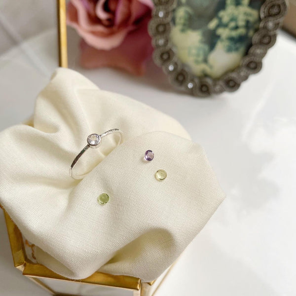 Cicee simplicity ring with stone choice