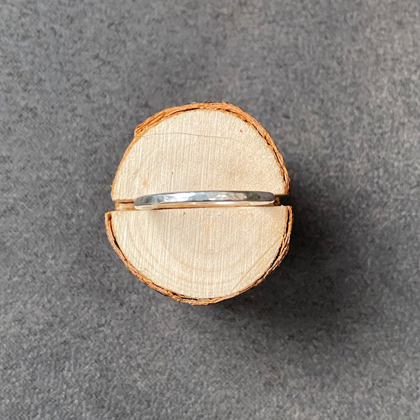 Cicee hammered silver stacking ring