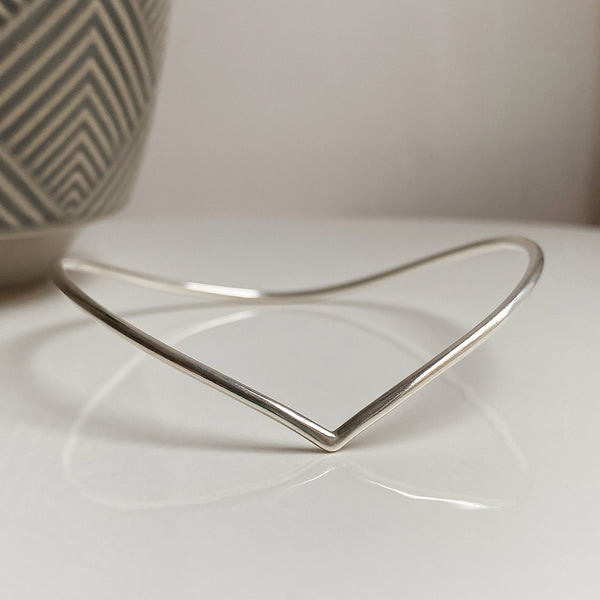 The Cicee Wishbone Bangle, Smooth