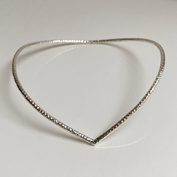The Cicee Wishbone Bangle, Textured