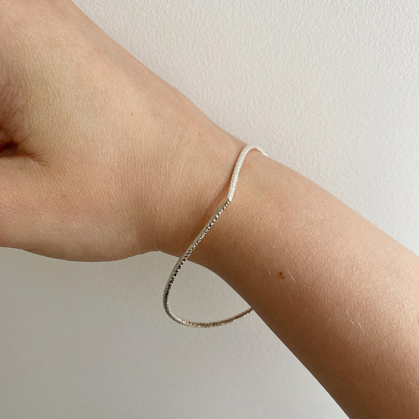 The Cicee Wishbone Bangle, Textured