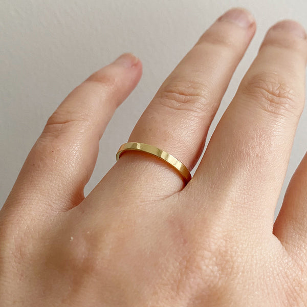 Cicee slim gold wedding band