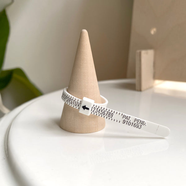 Cicee ring sizer on ring holder