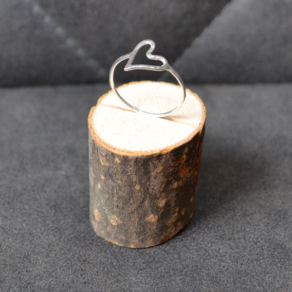 Cicee Creative | Hammered Eco Silver Heart Ring
