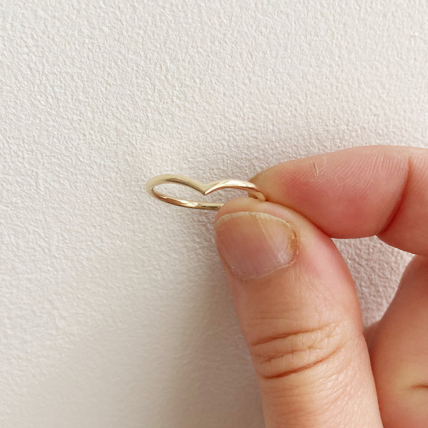 9ct Gold Wishbone ring