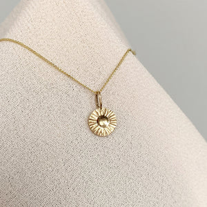 9ct gold sun necklace