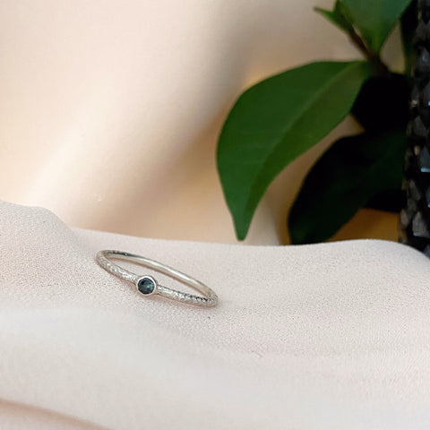 Sapphire simplicity ring