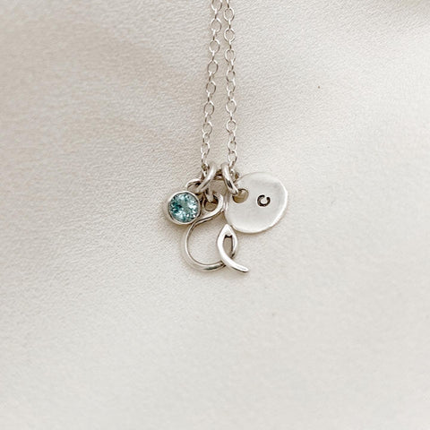 The And You cluster necklace with personalised charms