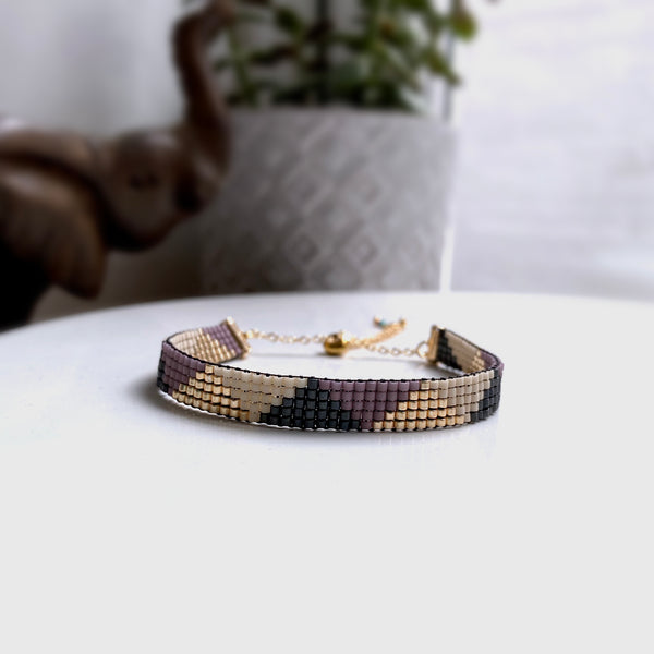 Cicee winter berries gold bead bracelet