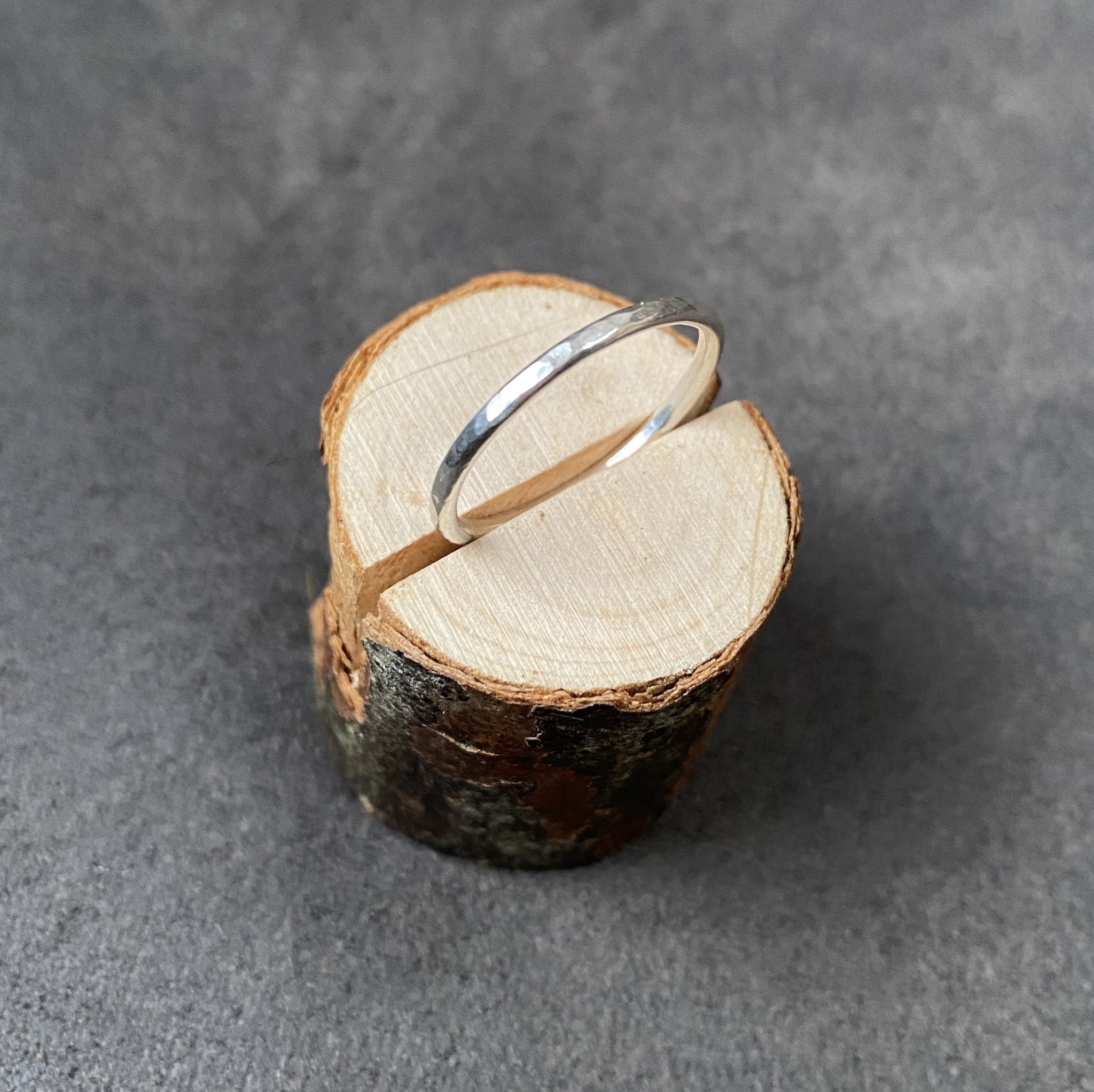 Cicee hammered silver stacking ring