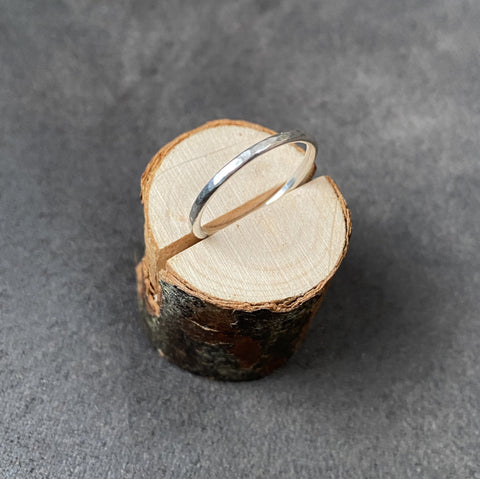 Cicee hammered silver stacking ring